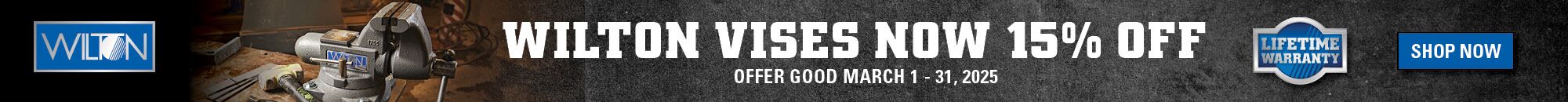 15% OFF Vises now through March 31, 2025